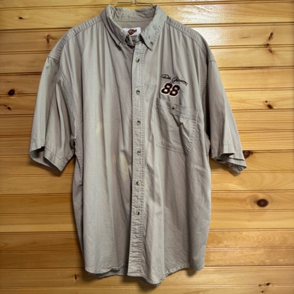 Winners Circle Dale Jarrett #88 UPS NASCAR Tan Button Up XXL